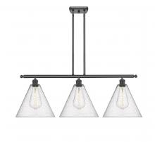 Innovations Lighting 516-3I-BK-GBC-124 - Berkshire - 3 Light - 39 inch - Matte Black - Cord hung - Island Light