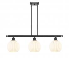 Innovations Lighting 516-3I-OB-G1217-8WV - White Venetian - 3 Light - 36 inch - Oil Rubbed Bronze - Stem Hung - Island Light