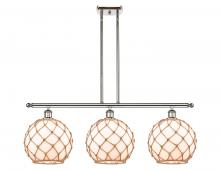 Innovations Lighting 516-3I-PN-G121-10RB - Farmhouse Rope - 3 Light - 37 inch - Polished Nickel - Cord hung - Island Light