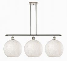 Innovations Lighting 516-3I-PN-G1216-12WM - White Mouchette - 3 Light - 39 inch - Polished Nickel - Stem Hung - Island Light