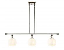 Innovations Lighting 516-3I-PN-G1217-6WV - White Venetian - 3 Light - 36 inch - Polished Nickel - Stem Hung - Island Light