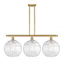 Innovations Lighting 516-3I-SG-G1215-12 - Athens Water Glass - 3 Light - 39 inch - Satin Gold - Stem Hung - Island Light