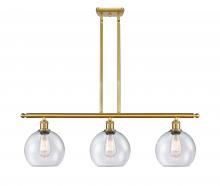 Innovations Lighting 516-3I-SG-G124-8 - Athens - 3 Light - 36 inch - Satin Gold - Cord hung - Island Light