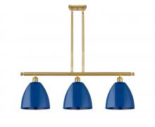 Innovations Lighting 516-3I-SG-MBD-9-BL - Plymouth - 3 Light - 36 inch - Satin Gold - Cord hung - Island Light