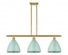 Innovations Lighting 516-3I-SG-MBD-9-SF - Plymouth - 3 Light - 36 inch - Satin Gold - Cord hung - Island Light