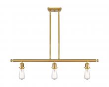 Innovations Lighting 516-3I-SG - Bare Bulb - 3 Light - 36 inch - Satin Gold - Cord hung - Island Light