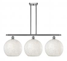 Innovations Lighting 516-3I-SN-G1216-12WM - White Mouchette - 3 Light - 39 inch - Brushed Satin Nickel - Stem Hung - Island Light