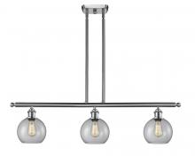 Innovations Lighting 516-3I-SN-G122C-8CL - Athens - 3 Light - 36 inch - Brushed Satin Nickel - Cord hung - Island Light