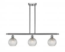 Innovations Lighting 516-3I-SN-G122C-6CL - Athens - 3 Light - 36 inch - Brushed Satin Nickel - Cord hung - Island Light