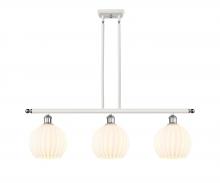 Innovations Lighting 516-3I-WPC-G1217-8WV - White Venetian - 3 Light - 36 inch - White Polished Chrome - Stem Hung - Island Light