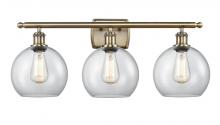 Innovations Lighting 516-3W-AB-G122-8 - Athens - 3 Light - 28 inch - Antique Brass - Bath Vanity Light