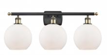 Innovations Lighting 516-3W-BAB-G121-8 - Athens - 3 Light - 28 inch - Black Antique Brass - Bath Vanity Light