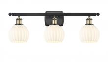 Innovations Lighting 516-3W-BAB-G1217-6WV - White Venetian - 3 Light - 26 inch - Black Antique Brass - Bath Vanity Light