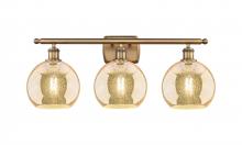 Innovations Lighting 516-3W-BB-G128-8 - Athens - 3 Light - 28 inch - Brushed Brass - Bath Vanity Light