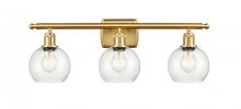 Innovations Lighting 516-3W-SG-G124-6 - Athens - 3 Light - 26 inch - Satin Gold - Bath Vanity Light