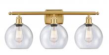 Innovations Lighting 516-3W-SG-G124-8 - Athens - 3 Light - 28 inch - Satin Gold - Bath Vanity Light
