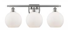 Innovations Lighting 516-3W-SN-G121-8 - Athens - 3 Light - 28 inch - Brushed Satin Nickel - Bath Vanity Light