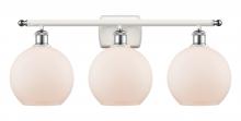 Innovations Lighting 516-3W-WPC-G121-8 - Athens - 3 Light - 28 inch - White Polished Chrome - Bath Vanity Light