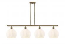 Innovations Lighting 516-4I-AB-G1217-10WV - White Venetian - 4 Light - 48 inch - Antique Brass - Stem Hung - Island Light