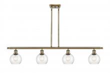 Innovations Lighting 516-4I-AB-G124-6 - Athens - 4 Light - 48 inch - Antique Brass - Cord hung - Island Light