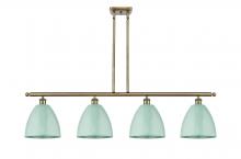 Innovations Lighting 516-4I-AB-MBD-9-SF - Plymouth - 4 Light - 48 inch - Antique Brass - Cord hung - Island Light