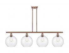 Innovations Lighting 516-4I-AC-G124-10 - Athens - 4 Light - 48 inch - Antique Copper - Stem Hung - Island Light