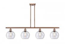 Innovations Lighting 516-4I-AC-G124-8 - Athens - 4 Light - 48 inch - Antique Copper - Cord hung - Island Light