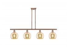 Innovations Lighting 516-4I-AC-G128-8 - Athens - 4 Light - 48 inch - Antique Copper - Cord hung - Island Light