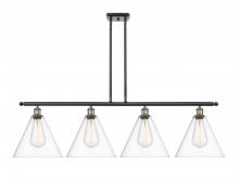 Innovations Lighting 516-4I-BAB-GBC-122 - Berkshire - 4 Light - 50 inch - Black Antique Brass - Cord hung - Island Light