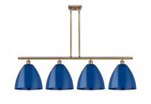 Innovations Lighting 516-4I-BB-MBD-12-BL - Plymouth - 4 Light - 50 inch - Brushed Brass - Cord hung - Island Light