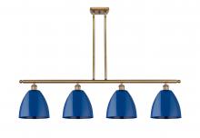 Innovations Lighting 516-4I-BB-MBD-9-BL - Plymouth - 4 Light - 48 inch - Brushed Brass - Cord hung - Island Light