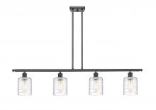 Innovations Lighting 516-4I-BK-G1113 - Cobbleskill - 4 Light - 48 inch - Matte Black - Cord hung - Island Light