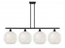 Innovations Lighting 516-4I-BK-G1216-12WM - White Mouchette - 4 Light - 50 inch - Matte Black - Stem Hung - Island Light