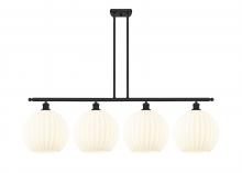 Innovations Lighting 516-4I-BK-G1217-12WV - White Venetian - 4 Light - 50 inch - Matte Black - Stem Hung - Island Light