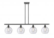 Innovations Lighting 516-4I-BK-G124-8 - Athens - 4 Light - 48 inch - Matte Black - Cord hung - Island Light
