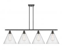 Innovations Lighting 516-4I-BK-GBC-124 - Berkshire - 4 Light - 50 inch - Matte Black - Cord hung - Island Light