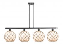 Innovations Lighting 516-4I-OB-G121-10RB - Farmhouse Rope - 4 Light - 48 inch - Oil Rubbed Bronze - Cord hung - Island Light