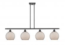 Innovations Lighting 516-4I-OB-G121-8CBK - Farmhouse Chicken Wire - 4 Light - 48 inch - Oil Rubbed Bronze - Cord hung - Island Light