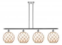 Innovations Lighting 516-4I-PC-G121-10RB - Farmhouse Rope - 4 Light - 48 inch - Polished Chrome - Cord hung - Island Light