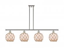 Innovations Lighting 516-4I-PN-G121-8RB - Farmhouse Rope - 4 Light - 48 inch - Polished Nickel - Cord hung - Island Light