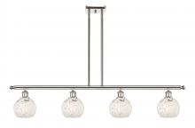 Innovations Lighting 516-4I-PN-G1216-6WM - White Mouchette - 4 Light - 48 inch - Polished Nickel - Stem Hung - Island Light