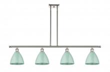 Innovations Lighting 516-4I-PN-MBD-75-SF - Plymouth - 4 Light - 48 inch - Polished Nickel - Cord hung - Island Light