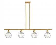 Innovations Lighting 516-4I-SG-G1213-6 - Athens Deco Swirl - 4 Light - 48 inch - Satin Gold - Cord hung - Island Light