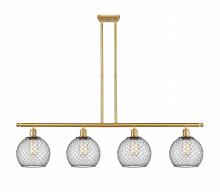 Innovations Lighting 516-4I-SG-G122-8CBK - Farmhouse Chicken Wire - 4 Light - 48 inch - Satin Gold - Cord hung - Island Light