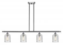 Innovations Lighting 516-4I-SN-G112C-5CL - Cobbleskill - 4 Light - 48 inch - Brushed Satin Nickel - Cord hung - Island Light