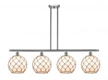 Innovations Lighting 516-4I-SN-G121-10RB - Farmhouse Rope - 4 Light - 48 inch - Brushed Satin Nickel - Cord hung - Island Light