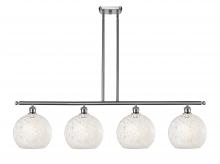 Innovations Lighting 516-4I-SN-G1216-10WM - White Mouchette - 4 Light - 48 inch - Brushed Satin Nickel - Stem Hung - Island Light