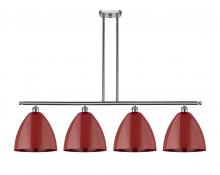 Innovations Lighting 516-4I-SN-MBD-12-RD - Plymouth - 4 Light - 50 inch - Brushed Satin Nickel - Cord hung - Island Light