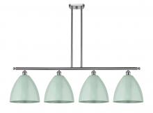 Innovations Lighting 516-4I-SN-MBD-12-SF - Plymouth - 4 Light - 50 inch - Brushed Satin Nickel - Cord hung - Island Light