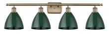 Innovations Lighting 516-4W-AB-MBD-75-GR - Plymouth - 4 Light - 38 inch - Antique Brass - Bath Vanity Light